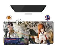 Anime Steins Gate Makise Kurisu Christina Mouse Pad | Gamer Mouse Mat XL (35.4" × 15.7" × 0.12") | Office, Study & Home Use | Non-slip Base + Soft Surface (4)