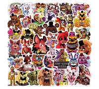 Anime Stickers, 50pcs Five Nig_ht's Vinyl Waterproof Graffiti Decals for Laptop Skateboard Guitar, Kid and Teens