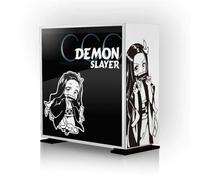 Anime Stickers for PC Case, Kamado Tanjiro/Kamado Nezuko 3D Vinyl Decor Decal for Computer Chassis Skin, PC Case Glass Decorative, Waterproof Easy Removable