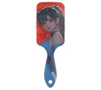 Anime Style Beauty Red Moon Background anti static blow dry brush Designed scalp massager for thick hair with Ergonomic handle cepillo para cabello