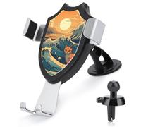 Anime Style Cat Car Phone Mount Universal Auto Phone Holder Adjustable Cellphone Car Mount 360° Rotation, Dashboard & Windshield & Air Vent Strong Suction Cup Phone Stand Compatible with All Smartphon