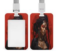 Anime Style Characters Badge Holders Retractable ID Badge Holder with Lanyard Heavy Duty Badges Reel Card Protector Detachable ID Card Holder for Nurse Teacher Staff Officer