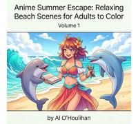Anime Summer Escape: Relaxing Beach Scenes for Adults to Color: Volume 1
