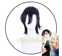 Anime Summer Time Rendering Shinpei Ajiro Cosplay Wig Dark Blue Short Hair Heat-resistant Fiber Hair +Wig Cap Party Halloween