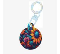 Anime Sunflower Dog Tags for Pets,Round Acrylic Pet ID Tags,Perfect for Small to Large Dogs and Cats,Cute & Functional