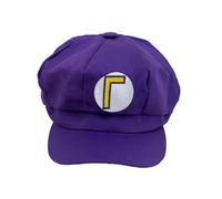 Anime Super Mario Bros Pattern Hat Luigi Letter Cosplay Cartoon Baseball Cap Costume For Men Women Waluigi Odyssey Cap Purple