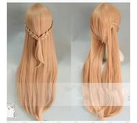 Anime Sword Art Online Yuuki Asuna Long wig Cosplay Costume SAO Yuki Asuna Women Synthetic Hair Halloween Party Role Play wigs
