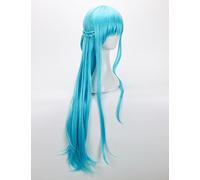 Anime Sword Art Online Yuuki Asuna Yuki Asuna Wig Braided Blue Styled Synthetic Hair Cosplay Wig + Wig Cap