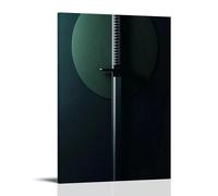 Anime Sword Poster, Black And Other Combinations, The Soul of The Samurai (6) Poster Canvas Wall Art For Living Room Bedroom Gaming Room Office Posters 12x18inch(30x45cm) Frame-style