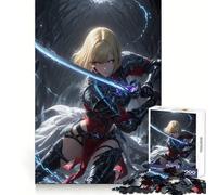 Anime Swordswoman 1000 Piece Jigsaw Puzzles for Adults Teenagers Home Play Fine Thick Home Fun Wall Art (38x52cm)