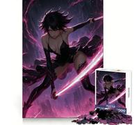 Anime Swordswoman Jigsaw 1000 Pieces for Teenagers Brain Skill Bright Hue Pattern Assemble Xmas Surprise (38x52cm)