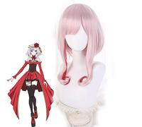 Anime Takt op. Destiny Cosplay Wig Destiny Pink Red Short Hair Heat Resistant Fiber Hair + Wig Cap Halloween
