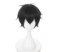 Anime Takt op. Destiny Cosplay Wig Takt Asahina Black Short Hair Heat Resistant Fiber Hair + Wig Cap Halloween Party Men