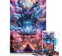 Anime Temple of The Gods 1000 Piece Puzzle For Adults Decompress Game Vivid Color Playful Challenge Festive Gift (38x52cm)