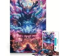 Anime Temple of The Gods Teenagers 1000 Piece Jigsaw Puzzle Brain Skill Quality Print Pattern Build Ideal Decor (38x26cm)
