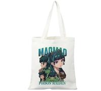 Anime The Apothecary Diaries Print Canvas Bag Fashion Casual Reusable Shopping Tote Shoulder Handbag for Women Men, Lightweight Carry-All Purse with Handle, 38x34cm-White1