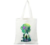Anime The Apothecary Diaries Print Canvas Bag Fashion Casual Reusable Shopping Tote Shoulder Handbag for Women Men, Lightweight Carry-All Purse with Handle, 38x34cm-White3