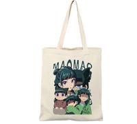Anime The Apothecary Diaries Print Canvas Bag Fashion Casual Reusable Shopping Tote Shoulder Handbag for Women Men, Lightweight Carry-All Purse with Handle, 38x34cm-beige1