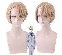 Anime the Case Files of Jeweler Richard Cosplay Wig De Vulpian Richard Ranashinha Short Curly Synthetic Hair Wig Adult Role Play PL-464