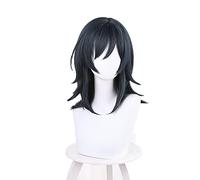 Anime The Executioner and Her Way of Life Shokei Shoujo No Virgin Road Menou Momo Cosplay Costume Wig Dark Blue Hair Cos Wig
