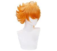 Anime The Promised Neverland 63194 Emma Orange Short Curly Cosplay Wig Yakusoku no Neverland Synthetic Hair Perucas