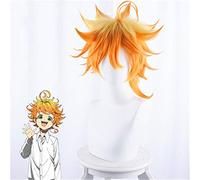 Anime the Promised Neverland Emma Cosplay Wig Yakusoku No Neverland Orange Short Synthetic Hair Costume Party Role Play Wigs