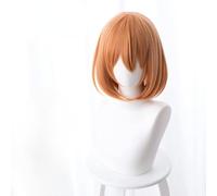 Anime The Quintessential Quintuplets Cosplay Wig, Nakano Yotsuba Wig, Orange Bobo Short Hair with Free Wig Cap, for Halloween, Party, Carnival, Nightlife, Concerts, Weddings
