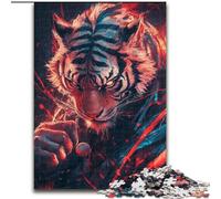 Anime Tiger Puzzles for Adults 1000 Pieces, Help The Brain Exercise Addictive Toys to Cultivate Patience Perfect Decoration (50x75cm)