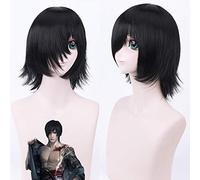 Anime Time Raiders Kylin Zhang Wigs Short Black Heat Resistant Synthetic Hair Kylin Zhang Cosplay Costume Wig+ Wig Cap