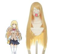Anime Toaru Majutsu no Index Shokuhou Misaki Cosplay Wigs Long Golden Heat Resistant Synthetic Hair Perucas Wig + Wig Cap KUZZ036J
