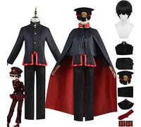 Anime Toilet-Bound Hanako Kun Cosplay Costume Outfit Yashiro Nene Uniform Cape Full Set Halloween Carnival Party Dress Up Suit with Hat Wig