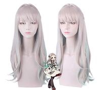 Anime Toilet-Bound Hanako-kun cosplay wigs 80cm gray mixed Cyan wavy Synthetic hair Jibaku Shounen Hanako kun Nene Yashiro wig Hanako kun wig PL-201