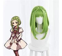 Anime Toilet-bound Hanako-kun Wig Nanamine Sakura Cosplay Wigs Green Weave Style Synthetic Hair Pelucas Costume Role Play Wigs