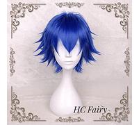 Anime Tokyo Ghoul Cosplay Wig Kirishima Ayato Blue Short Straight Synthetic Hair for Adult
