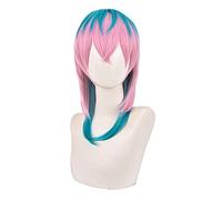Anime Tokyo Revengers Cosplay Rindo Haitani Cosplay Wig Pink Mixed Blue Heat Resistant Synthetic Party Hair Wig Cap