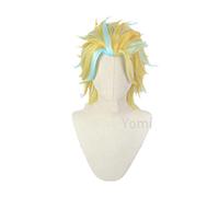 Anime Tokyo Revengers Rindo Haitani Cosplay Wig Golden Blue Short Hair Glasses Synthetic Fiber Hair Wig Cap Halloween