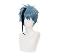 Anime Twisted Wonderland Short Blue Cosplay Wig Floyd Jade Leech Synthetic Hair Halloween Costume Party Wigs Men