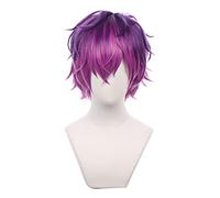 Anime Uki Violeta Cosplay Wig Women Vtuber Mix Color Heat Resistant Synthetic Wigs Adult Halloween Props