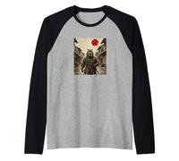 Anime Ukiyo-e Japanese Vintage Warrior Samurai Capybara Raglan Baseball Tee