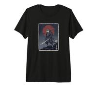 Anime Ukiyo-e Japanese Vintage Warrior Samurai Kitsune Fox Premium T-Shirt