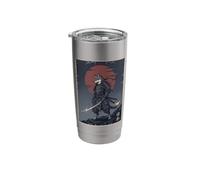 Anime Ukiyo-e Japanese Vintage Warrior Samurai Kitsune Fox Stainless Steel Insulated Tumbler