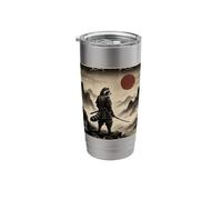 Anime Ukiyo-e Japanese Vintage Warrior Samurai Raccoon Stainless Steel Insulated Tumbler