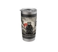 Anime Ukiyo-e Japanese Vintage Warrior Samurai Red Panda Stainless Steel Insulated Tumbler