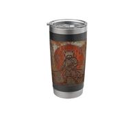 Anime Ukiyo-e Japanese Vintage Warrior Samurai Red Panda Stainless Steel Insulated Tumbler