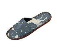 Anime Unicorns Midnight Blue Slippers for Women Men Indoor Washable Lightweight personalized Open Toe Slipper for Travel Airplane Hotel sandalias para mujer