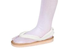 Anime Unisex Cosplay Clog Shoes for Kamado Tanjirou Shinobu Cos Sandal Prop Oshitari with Socks (White,6)