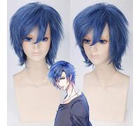 Anime Uta no Prince sama cosplay wig Blue mixed White Short Synthetic Hair Tokiya Ichinose Cosplay Costume Wigs + wig cap One Size PL-178