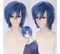 Anime Uta no Prince sama cosplay wig Blue mixed White Short Synthetic Hair Tokiya Ichinose Cosplay Costume Wigs + wig cap One Size PL-178