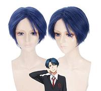 Anime Uta no Prince sama cosplay wig Blue mixed White Short Synthetic Hair Tokiya Ichinose Cosplay Costume Wigs + wig cap One Size PL-375