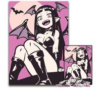 Anime Vampire Devil Girl Puzzles 1000Pieces for Adults Difficult Puzzles for Adults Birthday Gift Idea Challenging Brain Teaser Game 1000 PCS(38x26cm)